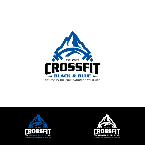 CrossFit Black & Blue -logo design Design by Last3™