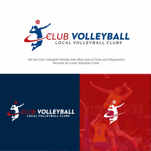 Simple Clean Top Level Volleyball Website Logo Design réalisé par AltDzg