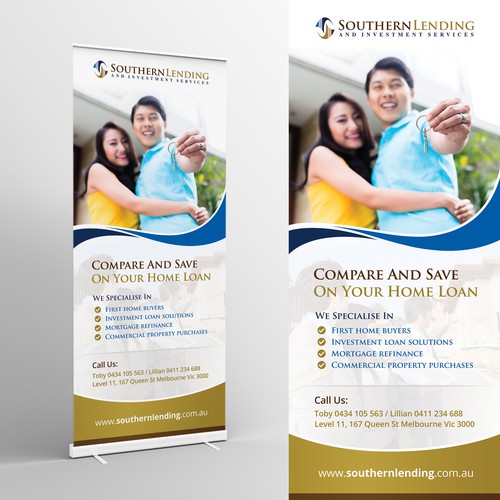 Pull up banner for successful, high performing mortgage business. Design by 4rtmageddon™