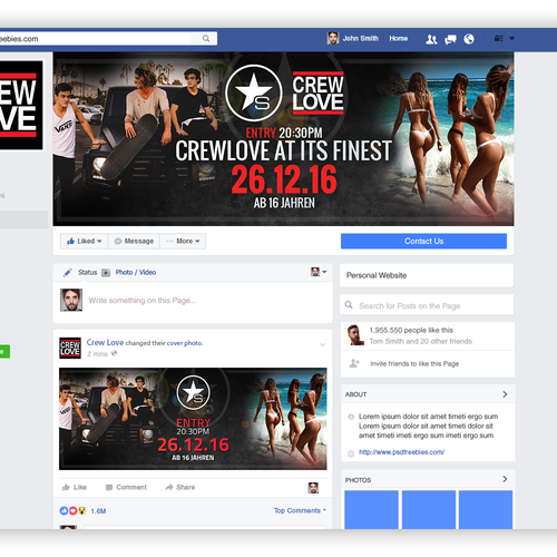 Proposition sur un concours de Couverture Facebook, réalisée par BryanMaxim