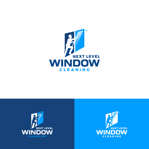 eye-catching window cleaning logo, appeals to homeowners. Design by rzaltf