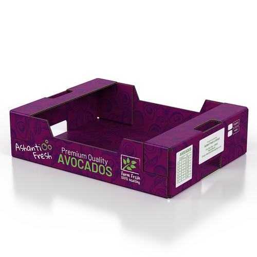 Avocado export box design Design by Carl Haus