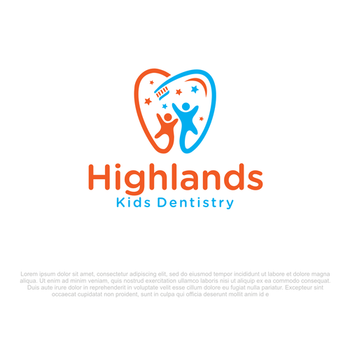 Modern & Fun Kids Dental Office Logo Design by supri™