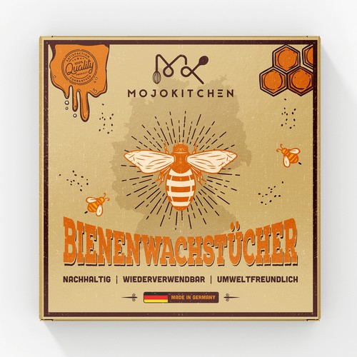 Modern Packaging for Beewax Wraps Made in Germany Design by Mahiofficial™