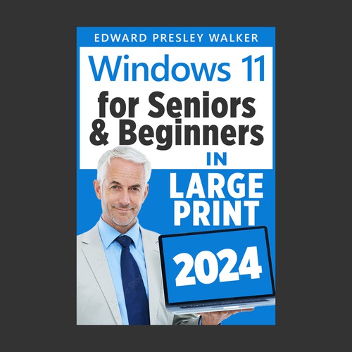 Windows 11 guide in large print Design by digital.ian