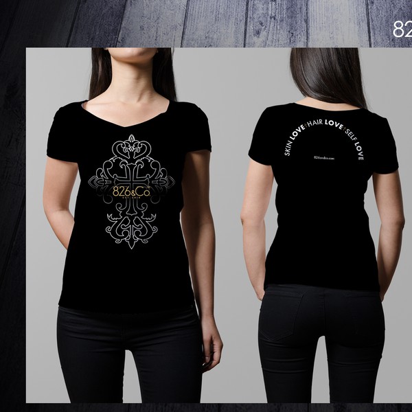Design by sadzip titled "826&Co. woman t-shirt design"