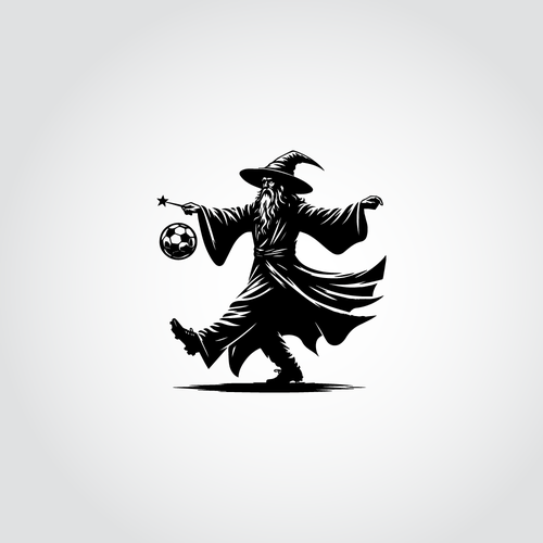 Soccer Wizard Cartoon Diseño de Graphix Surfer