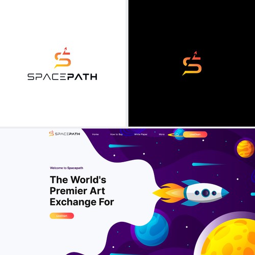 SpacePath Logo Contest winner will receive $500 Réalisé par Kox design