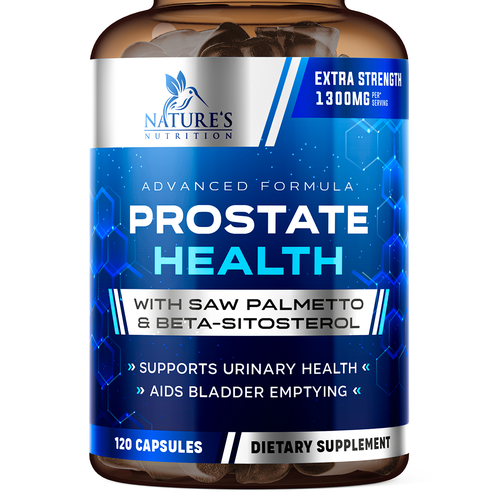 Nature's Nutrition needs a Men's Prostate Health product label Design by ZAKIGRAPH ®