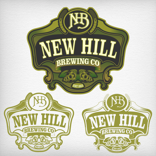 Blend sophistication with edge to create attention grabbing logo for New Hill Brewing Co. Design by DataDesign99d