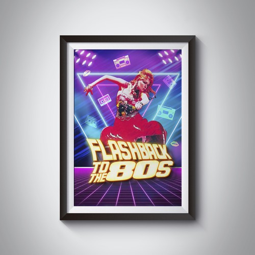 Poster for 1980s Pop Music Stage Show Design by DP Creative Studio