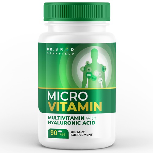 We Need a Vibrant and Scientifically-Inspired Label Design for MicroVitamin Design by Poroyo