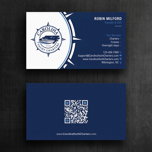 Carolina Yacht Charters Business Card Design by Felix SH