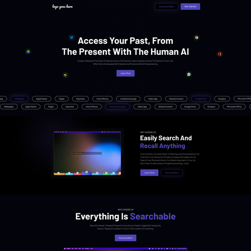 Designs | Design a website for a new AI search engine | Web page design ...