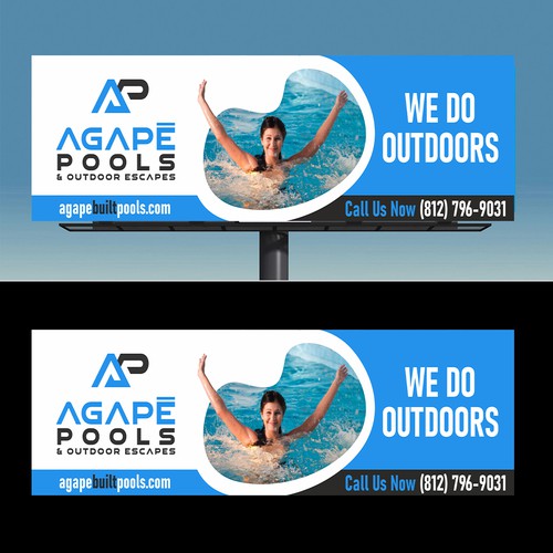 POOL AND OUTDOOR LIVING BILLBOARD DESIGN Design by JobDONE