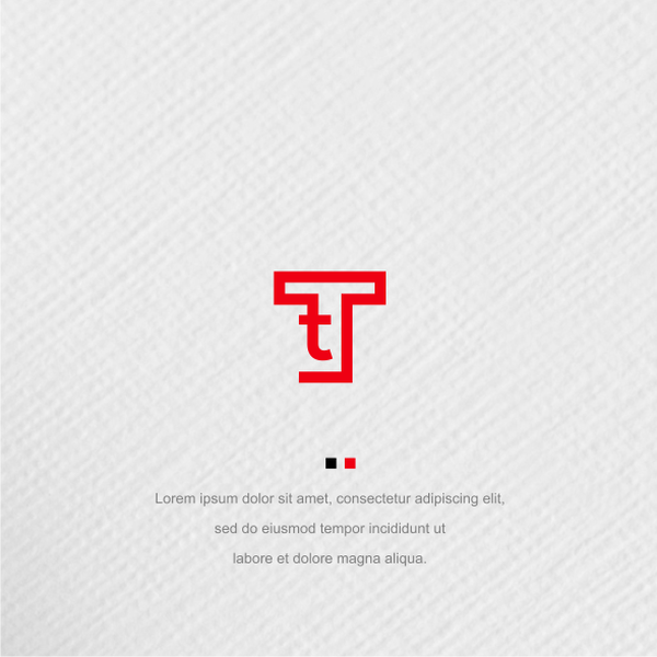 Diseño de Nuha alisha titulado "initial t monogram"