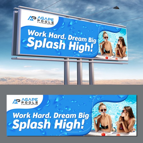 POOL AND OUTDOOR LIVING BILLBOARD DESIGN Design by Creative AAA