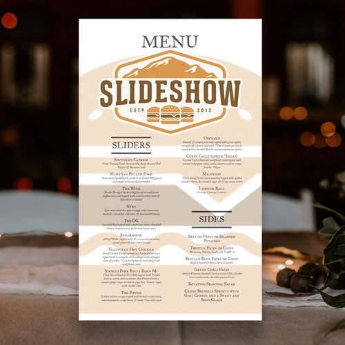 Digital Funky Menu for a Food hall. Design by makaadesigns