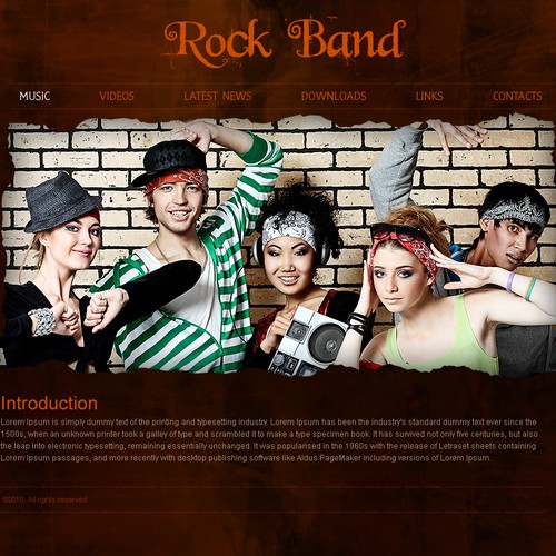 1-3 Page Website Template Design von RickBewell
