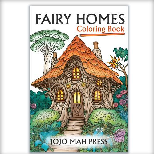 Fantasy Coloring Book Cover Contest For the Bold Design by N&N Designs