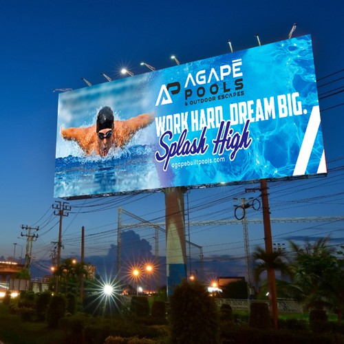 POOL AND OUTDOOR LIVING BILLBOARD DESIGN Design by Tanny Dew ❤︎