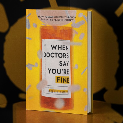 Design a bold book cover to help chronically undiagnosed patients find answers and heal. Design by MuchuuWorks