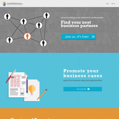 Landing page design contest entry by gibic