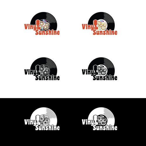 Vinyl Sunshine needs an uplifting retro, 60s/70s BAND logo Design by Kristina2-d