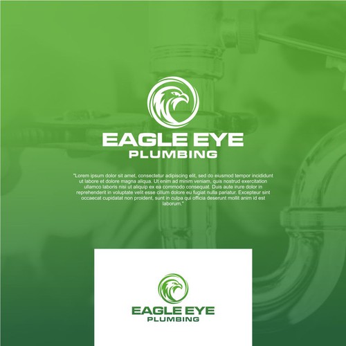 Eye catching and very marketable logo for plumbing company. The company name is Eagle Eye Plumbing Design by ElVano_Eiji ✔
