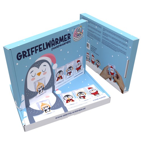 Package design for a set of 4 hand warmers Design by By_B