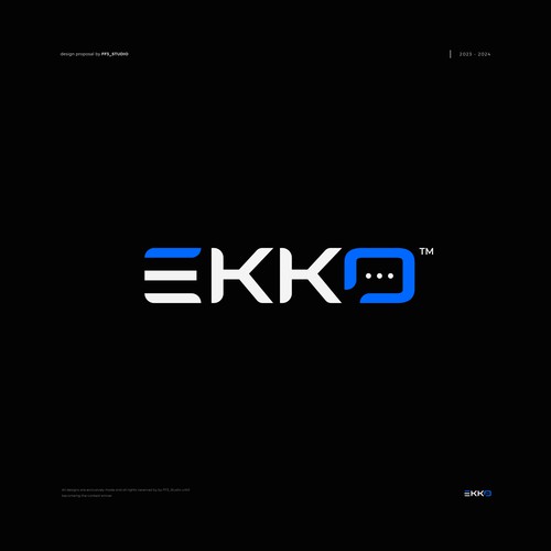 SIMPLE LOGO - ekko Letters then dm after Design by FF3