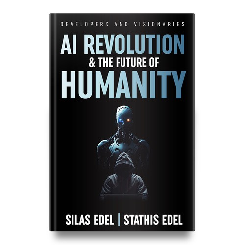 Futuristic AI Book Cover - AI vs Humans/Dark Design by kostis Pavlou