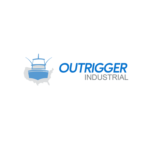 Rugged logo for a new industrial real estate development company called OUTRIGGER. Design by A.D.P.