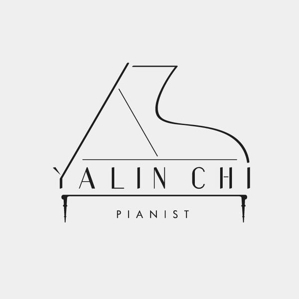 Modern logo for classical pianist.