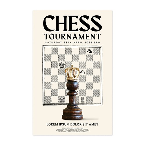 Chess poster theme Design by Gaile Caceres