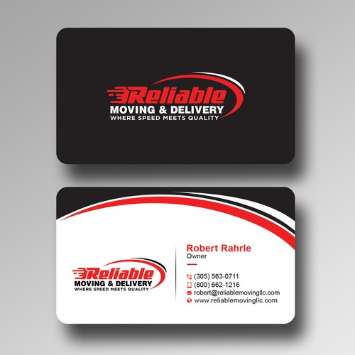 Business Card Design for Moving Company Diseño de Create_Point