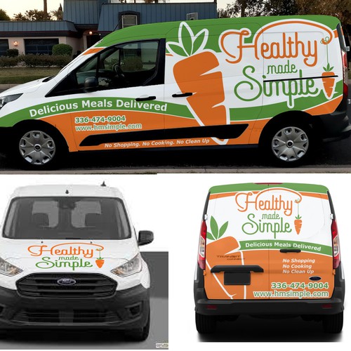 Design an eye popping van wrap for a fresh meal delivery service Design by xen art