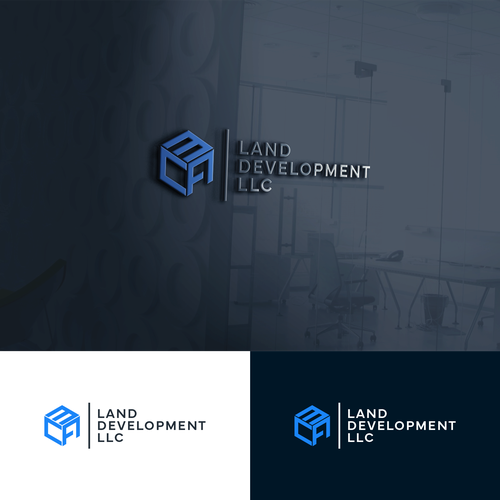 Design a simple modern logo for land development business. Design by META ™