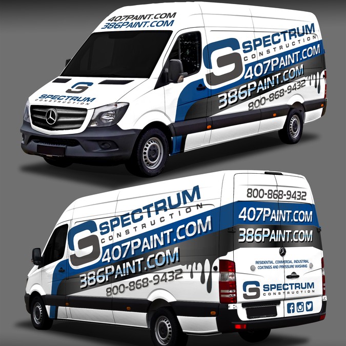 Memorable van wrap for Spectrum Construction | Car, truck or van wrap