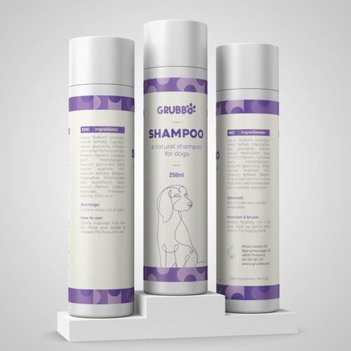 Design label for dog shampoo Diseño de Pice Wilf