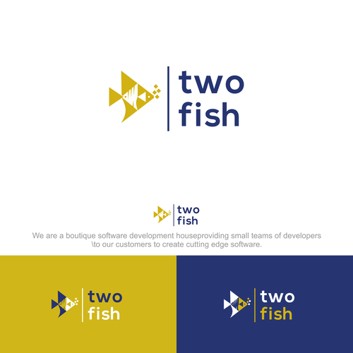 Logo and Brand Guideline for "Two Fish" Software House Design by ::overload::