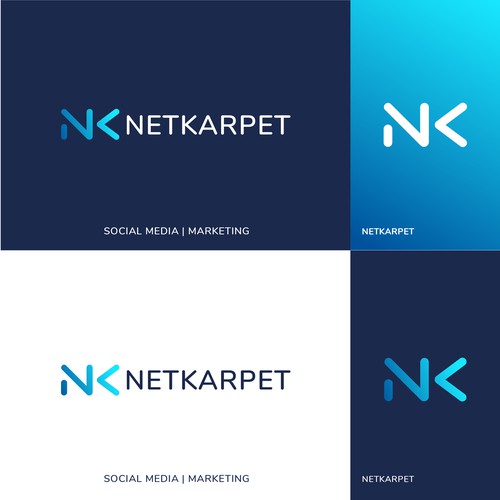 Let's design a visually striking logo for NETKARPET, a marketing agency! Design by ONUN