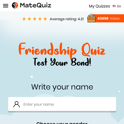 Redesign of a very popular quiz site (MateQuiz.com) Design by Technology Wisdom