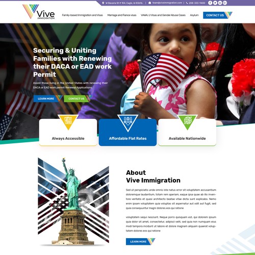 Immigration Work Permit Site Focused Redesign Ontwerp door OMGuys™