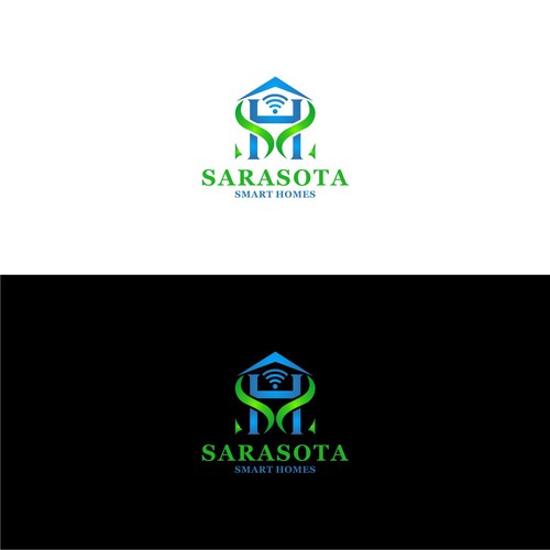 Diseño de Sarasota Smart Homes logo for our company that does technology innovations and installations de ariagatha