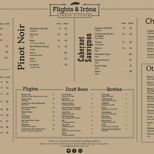 Refresh Menu Design for Local Wood Fired Kitchen Design by newdesign49