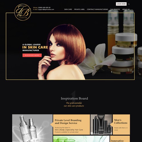 コンペ「Black & gold themed website design」のデザイン by sandy#ogmaさん 