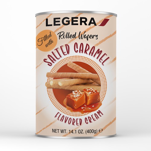 LEGERA Wafer Rolls Pack 125 gm - Salted Caramel Design by Nirmana92