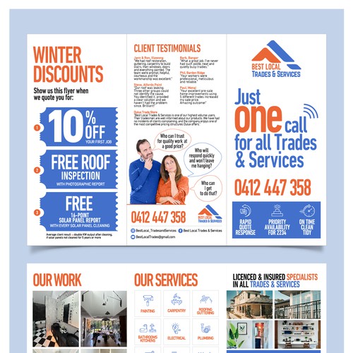 Design a Powerful New Flyer for Best Local Trades & Services Design by Muhammad Shahrooz