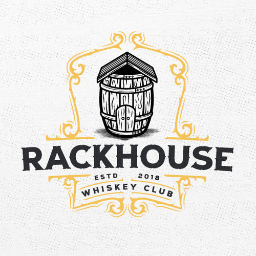 Novel Whiskey of the Month Club Logo Design to be seen on Discovery Channel in 2018. Design by Zotty